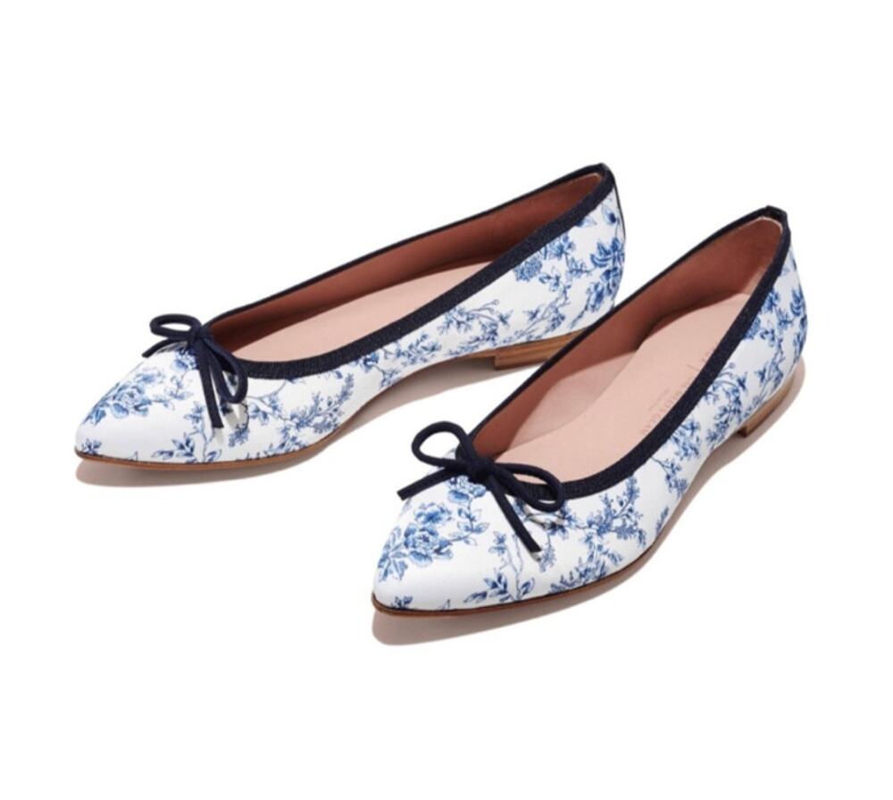 Margaux Gal Meets Glam Blue Toile Pointe Womens Slip On Shoes Size 40